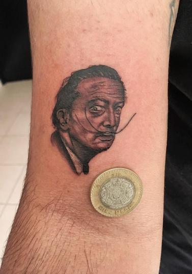 Salvador daly, Black and Grey tatuaje realizado por The inkperfect tattoo shop