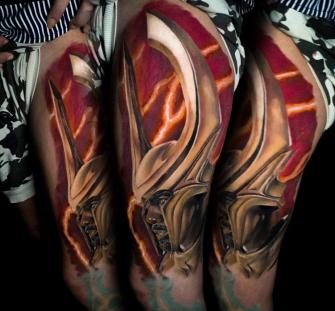 Heimdall tatuaje realizado por Angelo Nicolella