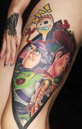 tatuaje de Personajes Toy story 4 tatuaje realizado por Josafatt Medellin Ramirez