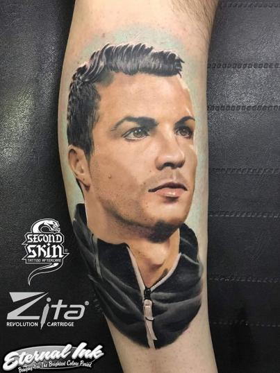 Cristiano Ronaldo por Chui VM tatuaje realizado por Chui Vm