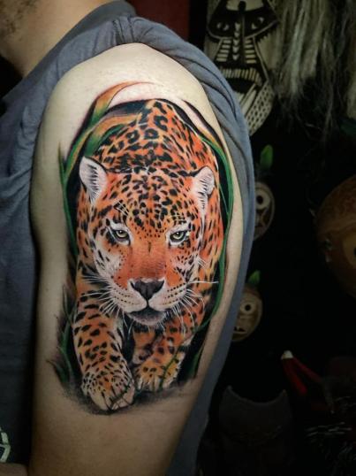 Jaguar por Yurek Adk tatuaje realizado por Yurek Adk