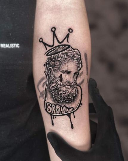 Tatuaje de Hércules realizado por Queso tattoo tatuaje realizado por Queso tattoo