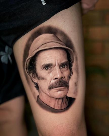 Tatuaje de Don Ramon realizado por Fernando Campos tatuaje realizado por Fernando Campos